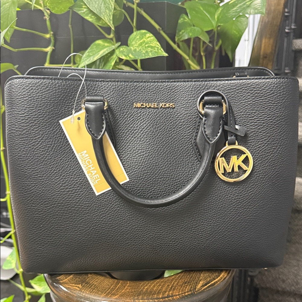 Michael Kors Black Pebbled Leather Tote